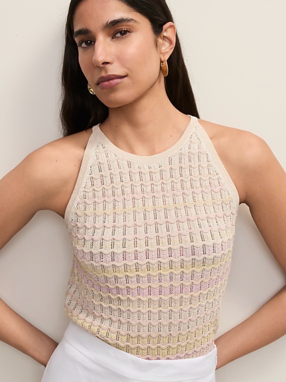 Ann Taylor Halter Sweater Shell in Ombré XXS petite